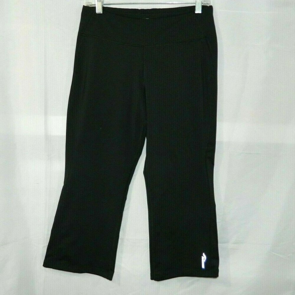 Saucony Black Capri Flare Yoga Running leggings Womens M